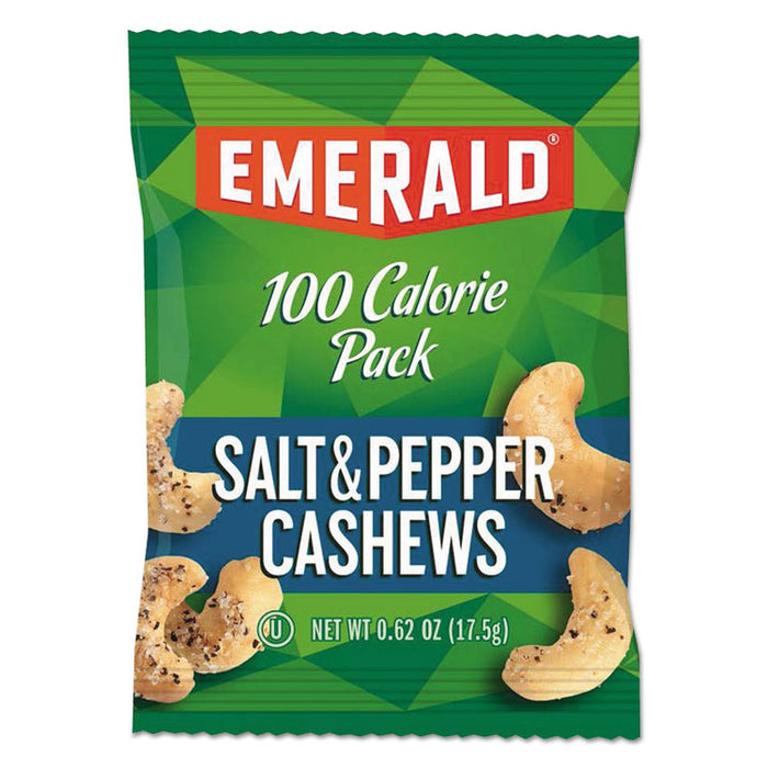 100 Calorie Pack Nuts, Salt and Pepper Cashews, 0.62 oz Pack, 7/Box