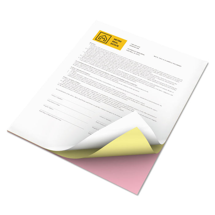 Revolution Carbonless 3-Part Paper, 8.5 x 11, Canary/Pink/White, 2,505/Carton