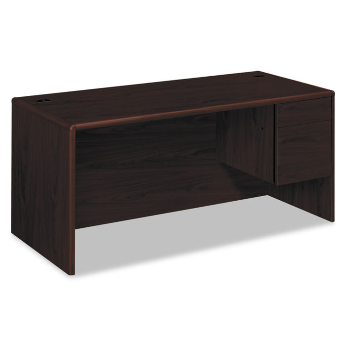 10700 Series "L" Desk, 3/4 Right Pedestal, 66w x 30d x 29.5h, Mahogany