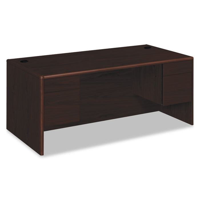 10700 Series Desk, 3/4 Height Double Pedestals, 72w x 36d x 29.5h, Mahogany