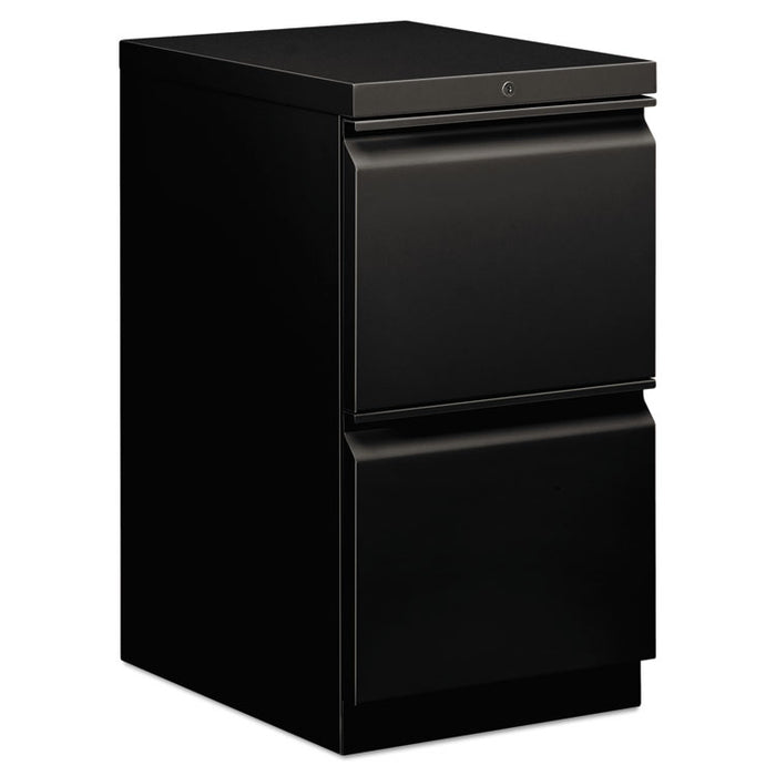 Brigade Mobile Pedestal, Left or Right, 2 Letter-Size File Drawers, Black, 15" x 19.88" x 28"