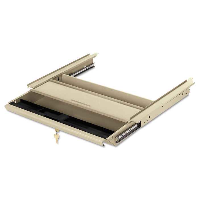 Center Drawer with Core Removable Locks, Use with 38000 Series, 19w x 14.75d x 3h, Putty