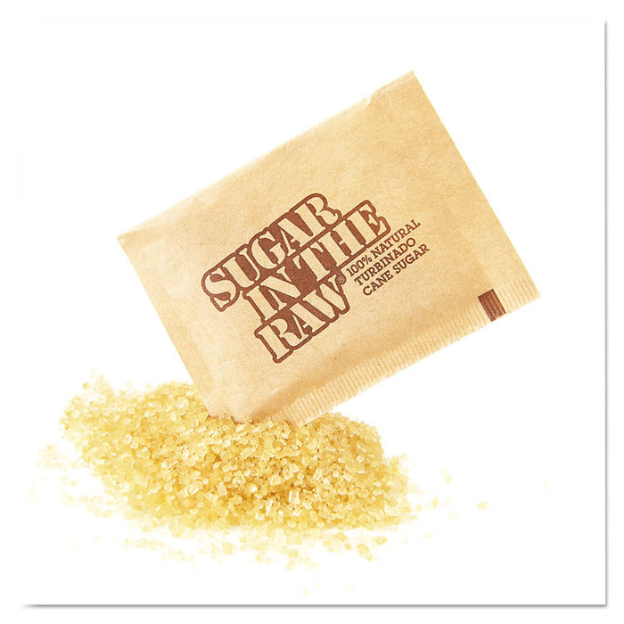 Sugar Packets, Raw Sugar, 0.18 oz Packets, 500 per Carton