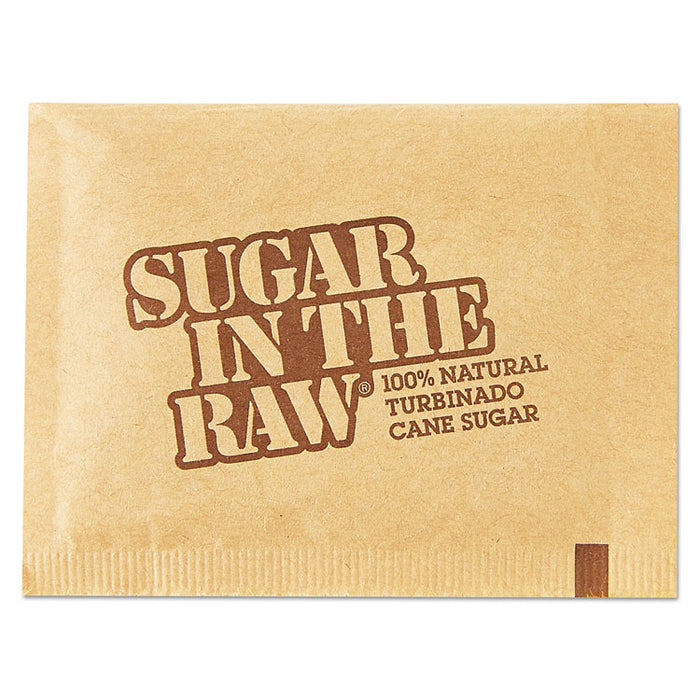 Sugar Packets, Raw Sugar, 0.18 oz Packets, 500 per Carton