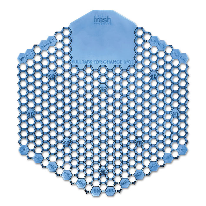 Wave 3D Urinal Deodorizer Screen, Blue, Wintergreen Fragrance, 60 Screens/Carton