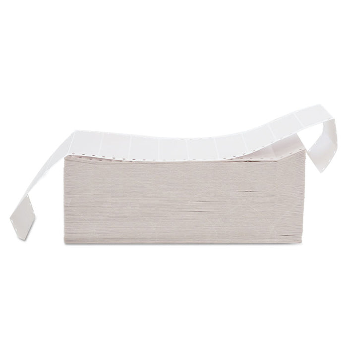Dot Matrix Printer Labels, Dot Matrix Printers, 1.44 x 4, White, 5,000/Box