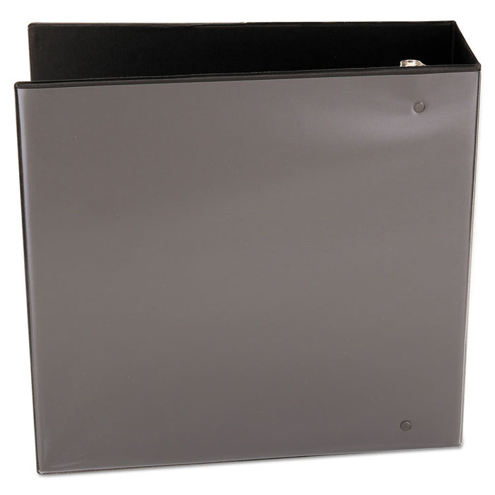 Slant-Ring View Binder, 3 Rings, 4" Capacity, 11 x 8.5, Black