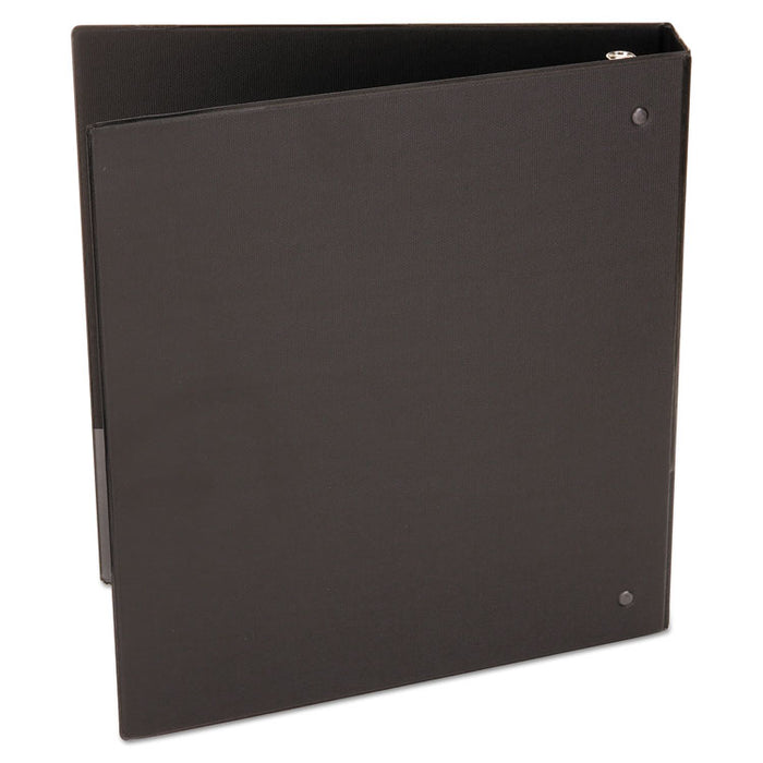 Economy Non-View Round Ring Binder, 3 Rings, 1.5" Capacity, 11 x 8.5, Black