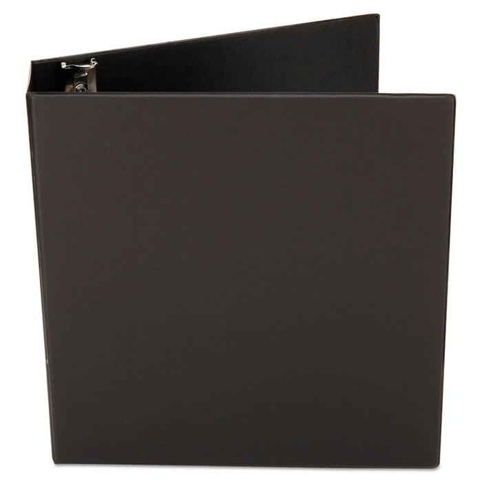 Deluxe Non-View D-Ring Binder with Label Holder, 3 Rings, 2" Capacity, 11 x 8.5, Black