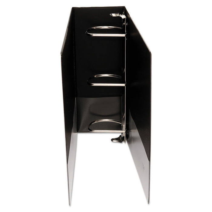 Slant-Ring View Binder, 3 Rings, 4" Capacity, 11 x 8.5, Black