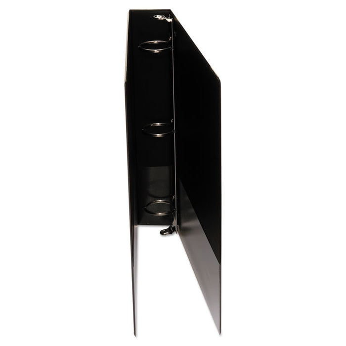 Economy Non-View Round Ring Binder, 3 Rings, 1.5" Capacity, 11 x 8.5, Black
