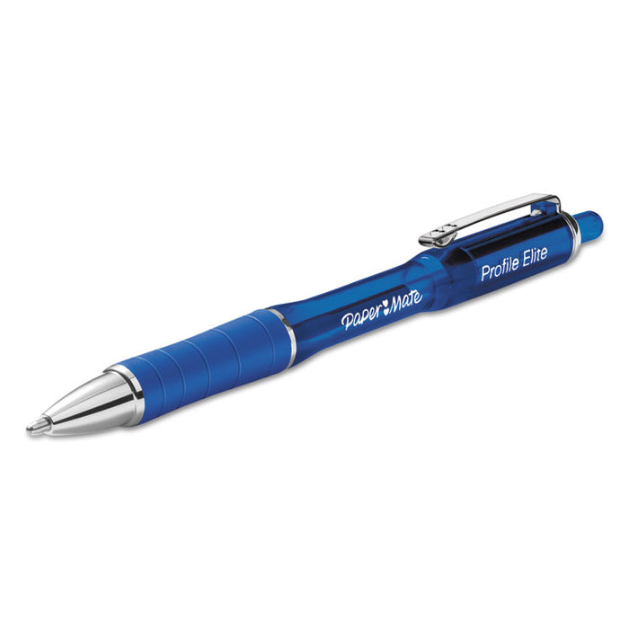 Profile Elite Retractable Ballpoint Pen, Bold 1.4mm, Blue Ink, Blue Barrel