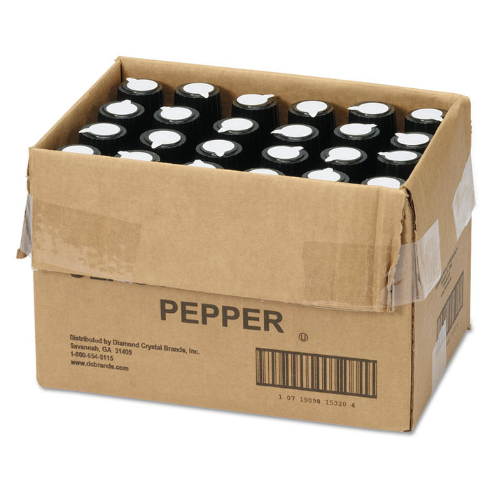 Classic Black Disposable Pepper Shakers, 1.5 oz, 48/Carton