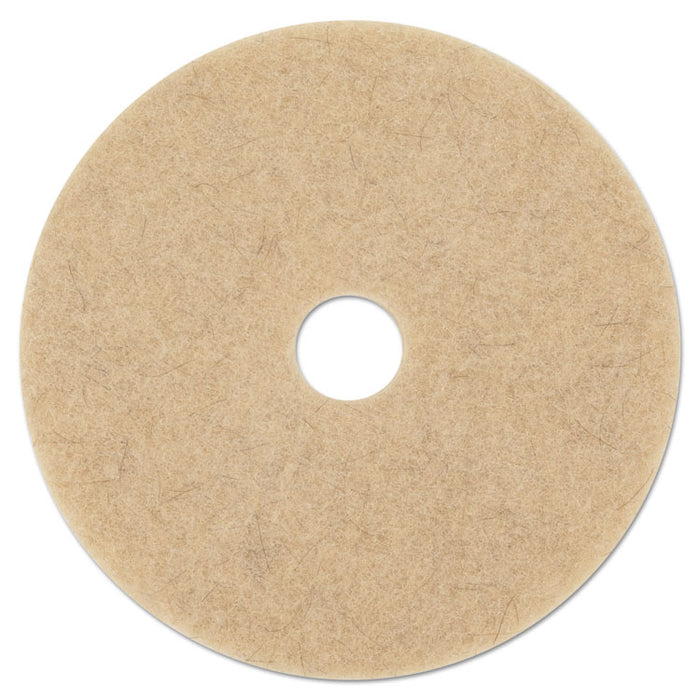 Natural Hog Hair Burnishing Floor Pads, 21" Diameter, 5/Carton