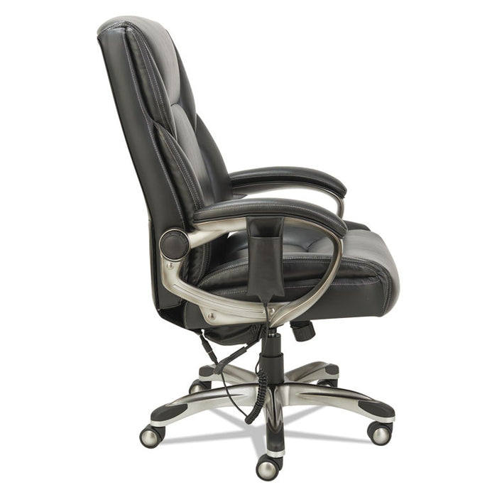 Shiatsu Massage Chair, Supports up to 275 lbs., Black Seat/Black Back, Silver Base