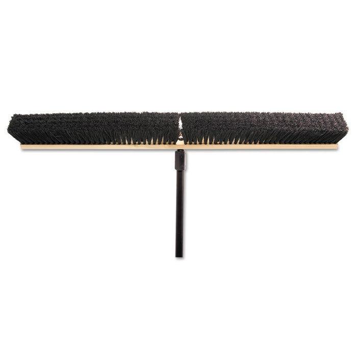 Tampico-Bristle Medium Floor Sweep, 36" Brush, 3" Bristles, Black