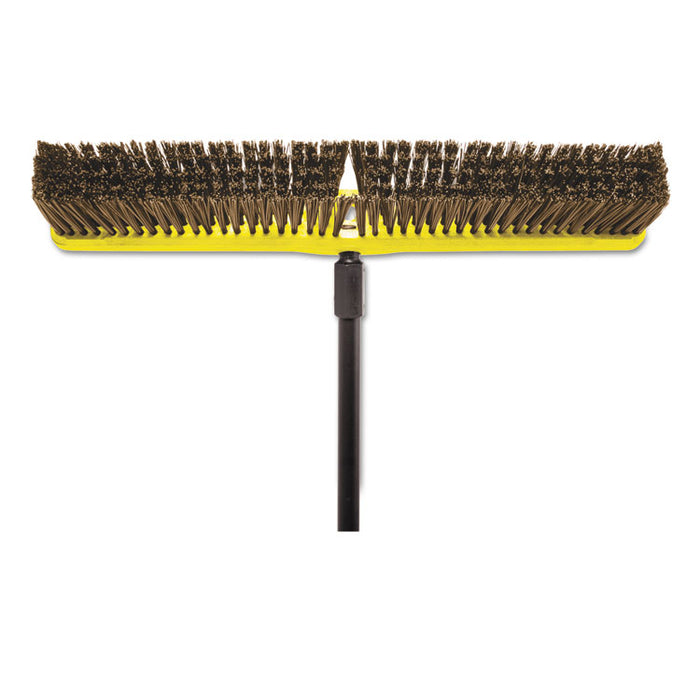 Heavy Duty Floor Sweep, 24" x 3", Maroon, Polypropylene, 12/Carton