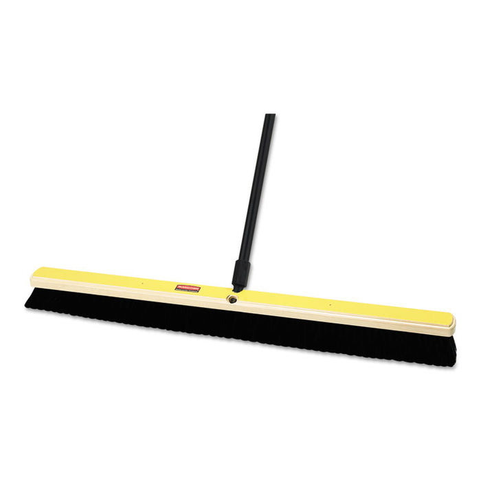 Tampico-Bristle Medium Floor Sweep, 36" Brush, 3" Bristles, Black