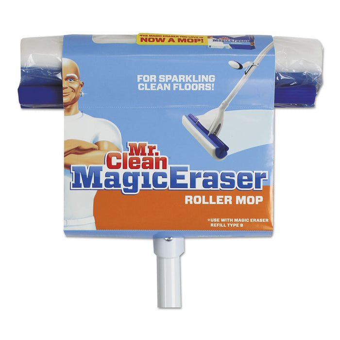 Magic Eraser Roller Mop, 45" Handle, 10 1/2 x 3 Head, White/Blue