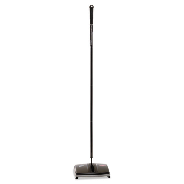 Floor & Carpet Sweeper, Plastic Bristles, 44" Handle, Black/Gray