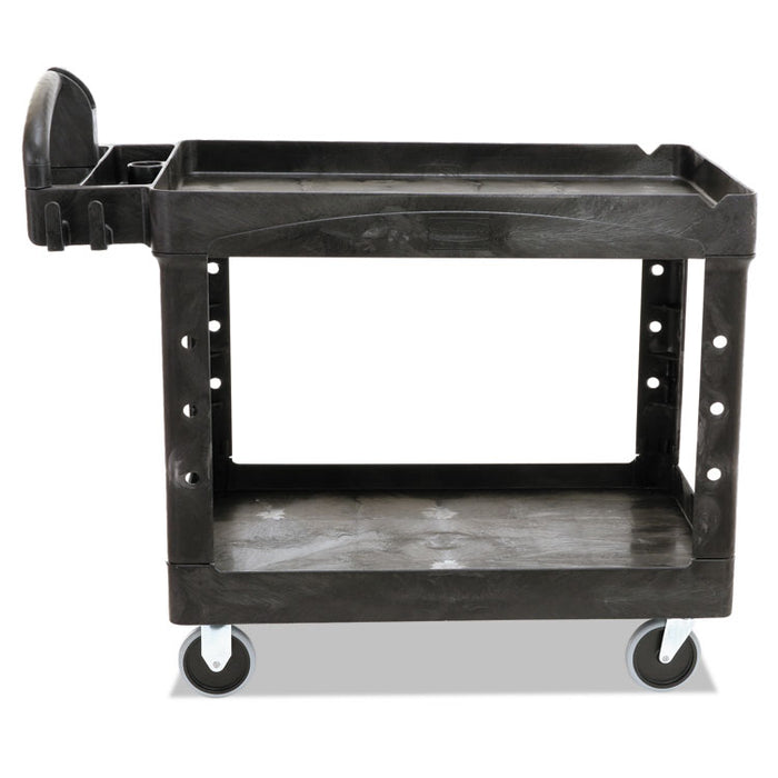 Heavy-Duty Utility Cart, Two-Shelf, 25.9w x 45.2d x 32.2h, Black