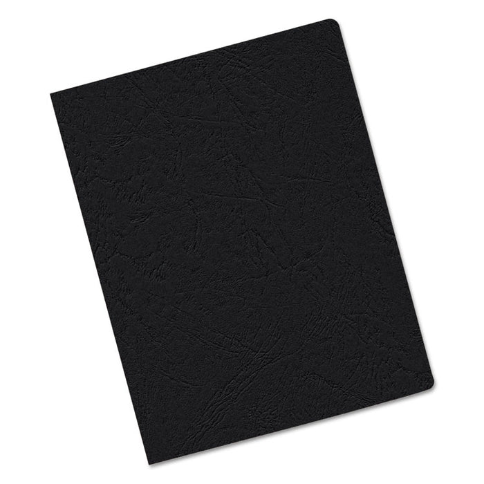 Classic Grain Texture Binding System Covers, 11-1/4 x 8-3/4, Black, 200/Pack