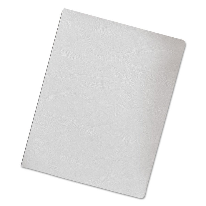 Classic Grain Texture Binding System Covers, 11-1/4 x 8-3/4, White, 200/Pack