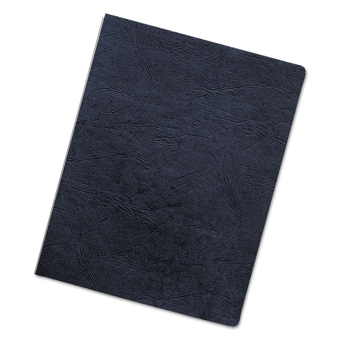 Executive Leather-Like Presentation Cover, Navy, 11.25 x 8.75, Unpunched, 50/Pack