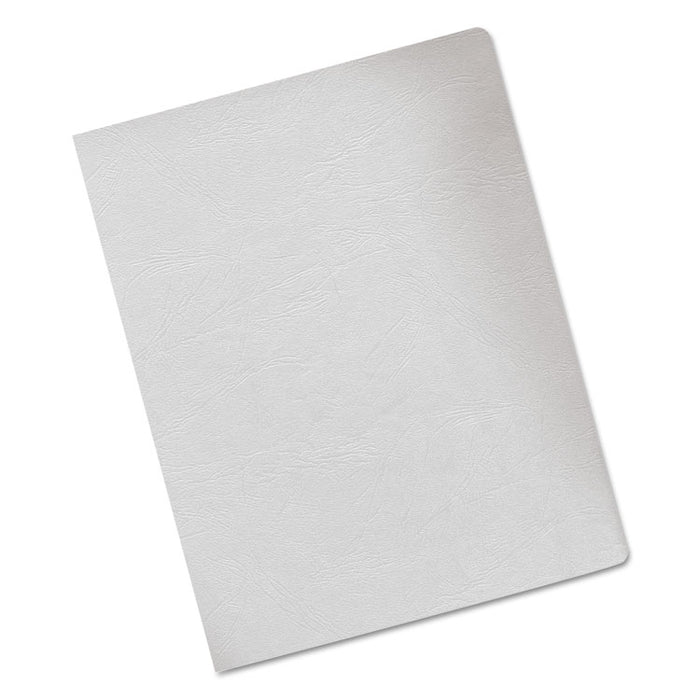 Classic Grain Texture Binding System Covers, 11-1/4 x 8-3/4, White, 200/Pack
