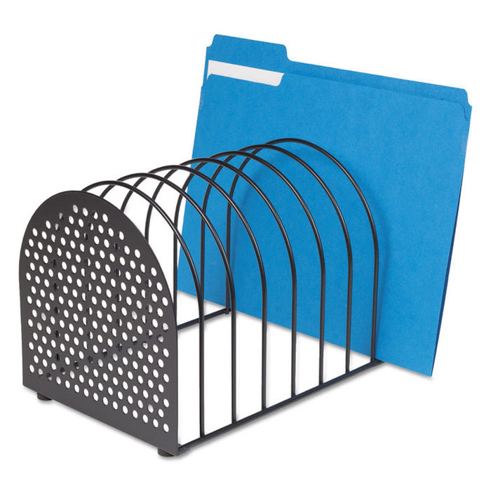 Perf-Ect Desk File Sorter, 8 Sections, Letter to Legal Size Files, 7" x 10.13" x 7.13", Black