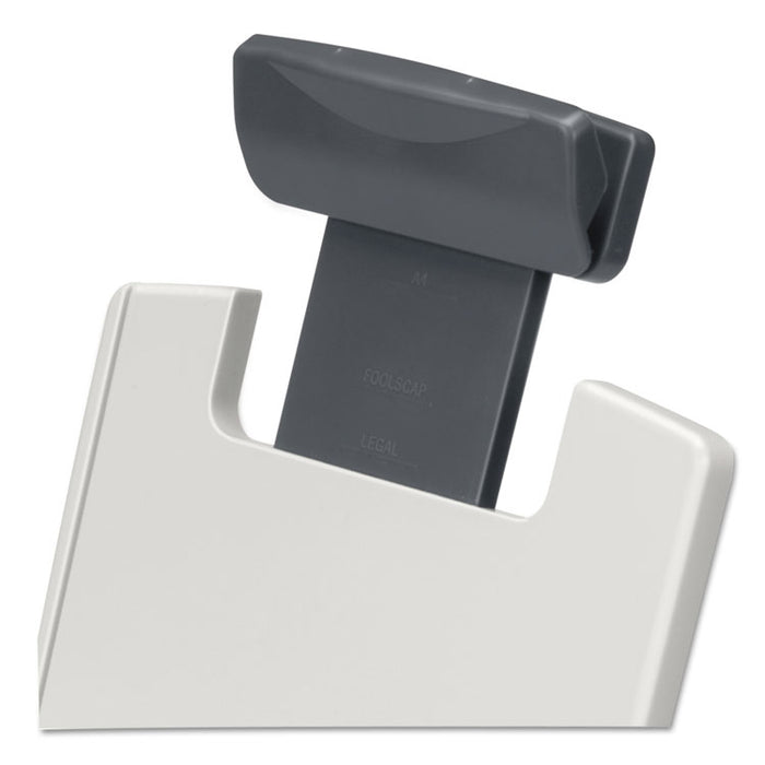 Flex Arm Weighted Base Copyholder, Plastic, 150 Sheet Capacity, Platinum