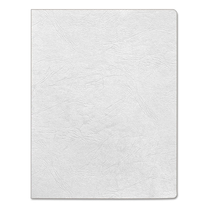 Classic Grain Texture Binding System Covers, 11-1/4 x 8-3/4, White, 200/Pack