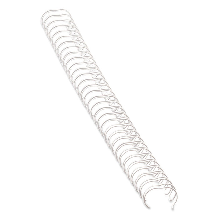Wire Bindings, 3/8" Diameter, 80 Sheet Capacity, White, 25/Pack