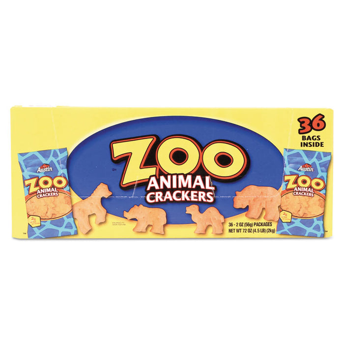 Zoo Animal Crackers, Original, 2 oz Pack, 36 Packs/Box