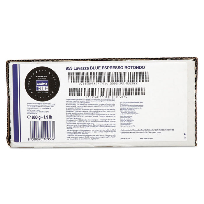 BLUE Espresso Capsules, Rotondo-Dark Roast, 9 g, 100/Box