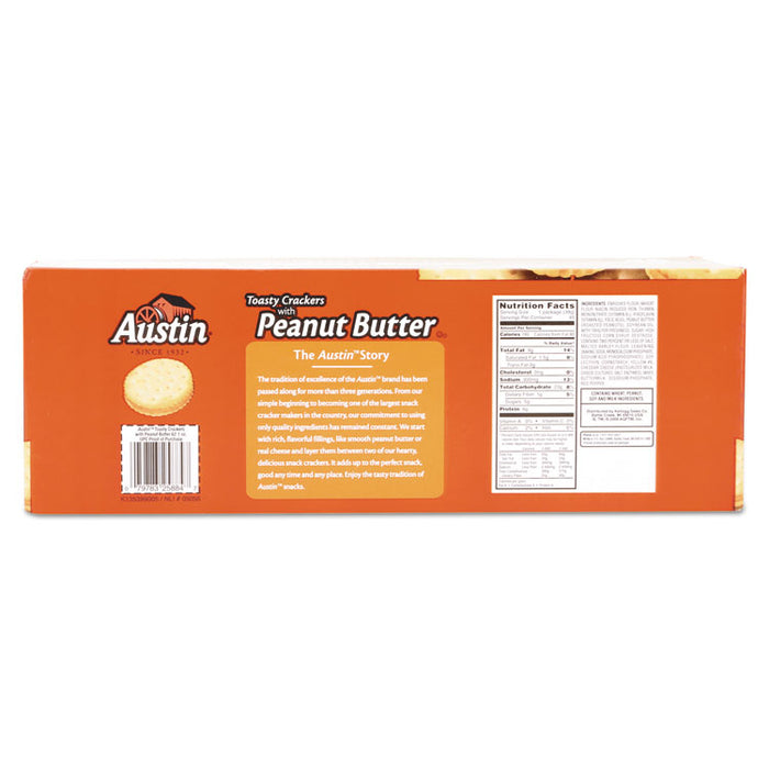 Toasty Crackers w/Peanut Butter, 6-Piece Snack Pack, 45 Packs/Box