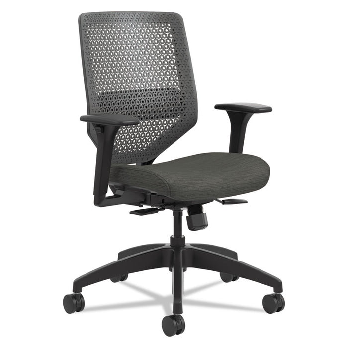 Solve Series ReActiv Back Task Chair, Supports up to 300 lbs., Ink Seat/Charcoal Back, Black Base
