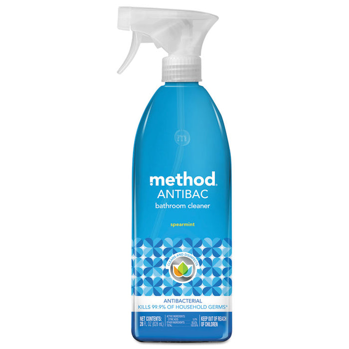 Antibacterial Spray, Bathroom, Spearmint, 28oz Bottle