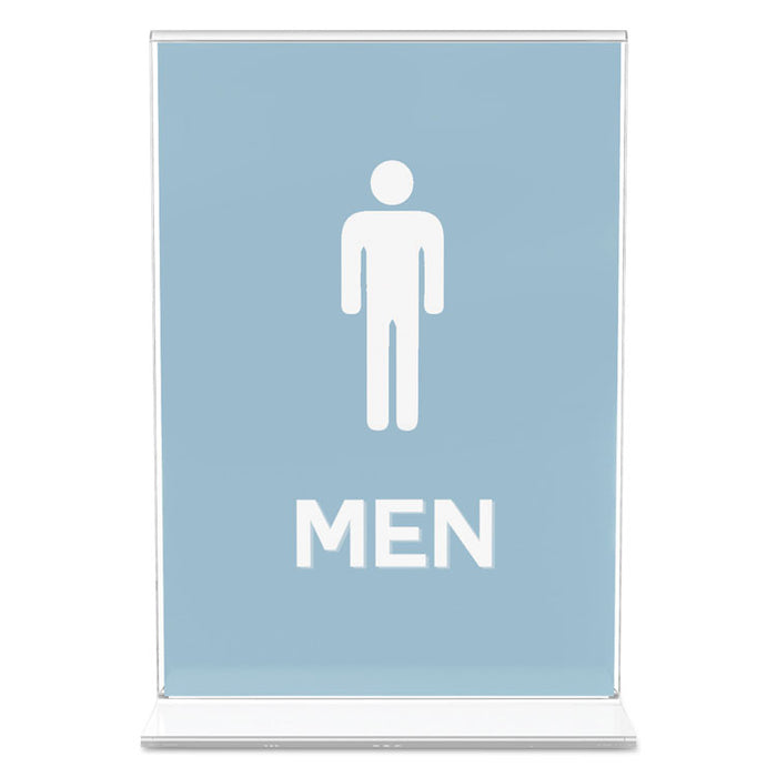 Classic Image Double-Sided Sign Holder, 5 x 7 Insert, Clear