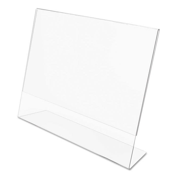 Classic Image Slanted Sign Holder, Landscaped, 11 x 8.5 Insert, Clear