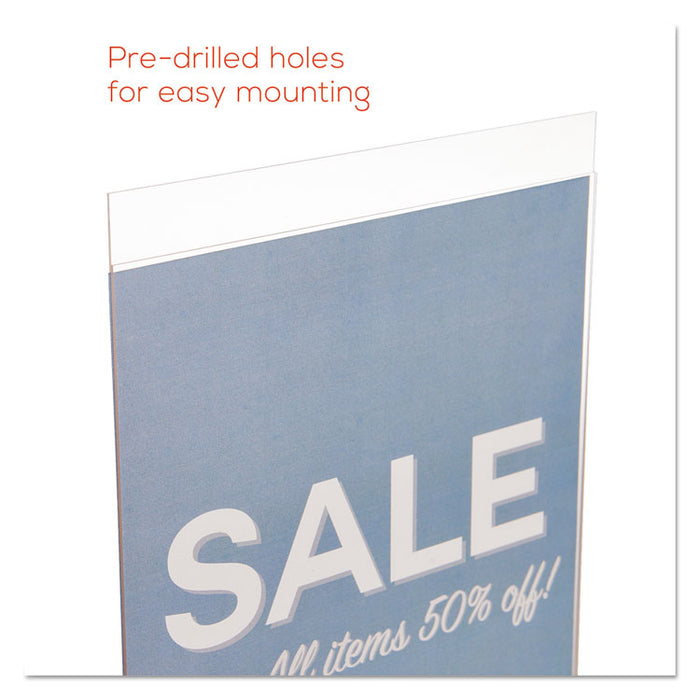 Classic Image Wall-Mount Sign Holder, Portrait, 8.5 x 11, Clear
