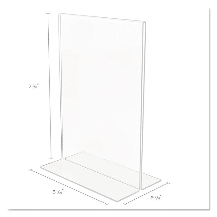 Classic Image Double-Sided Sign Holder, 5 x 7 Insert, Clear