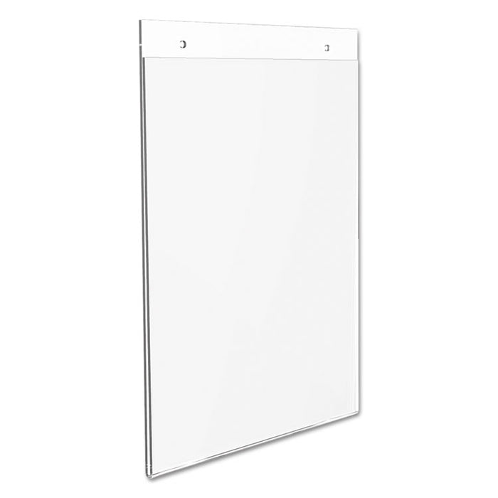 Classic Image Wall-Mount Sign Holder, Portrait, 8.5 x 11, Clear