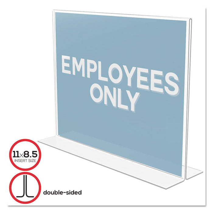 Classic Image Double-Sided Sign Holder, 11 x 8 1/2 Insert, Clear