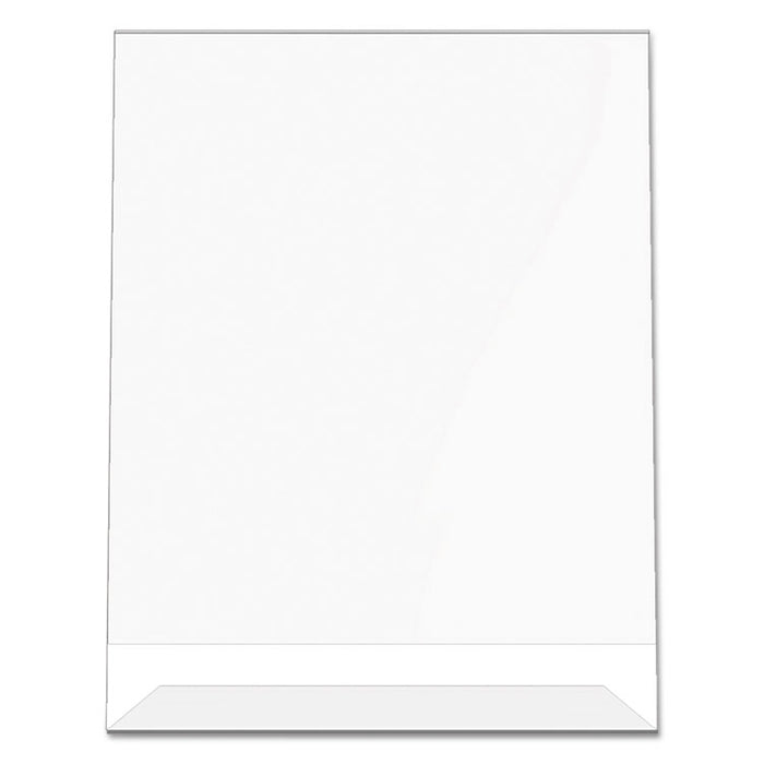 Classic Image Slanted Sign Holder, Portrait, 8.5 x 11 Insert, Clear