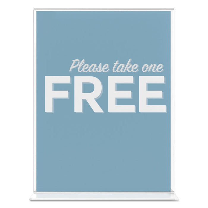 Classic Image Double-Sided Sign Holder, 8 1/2 x 11 Insert, Clear
