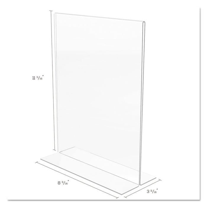 Classic Image Double-Sided Sign Holder, 8 1/2 x 11 Insert, Clear