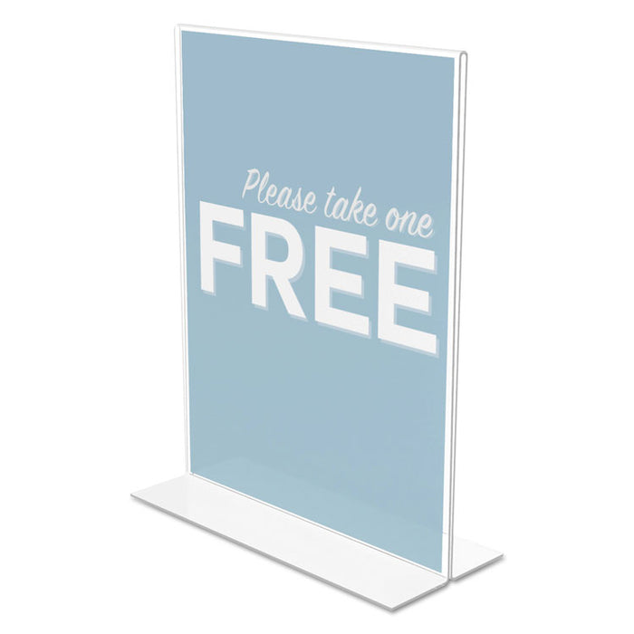 Classic Image Double-Sided Sign Holder, 8 1/2 x 11 Insert, Clear