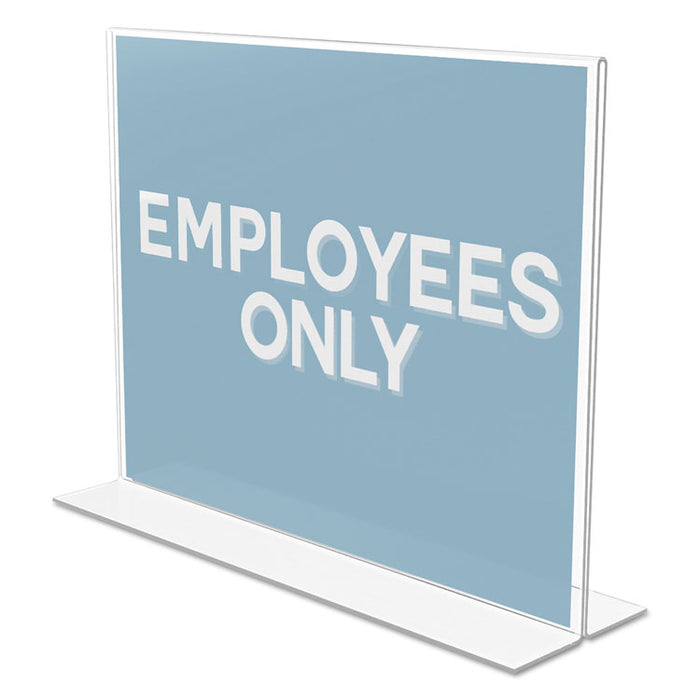 Classic Image Double-Sided Sign Holder, 11 x 8 1/2 Insert, Clear