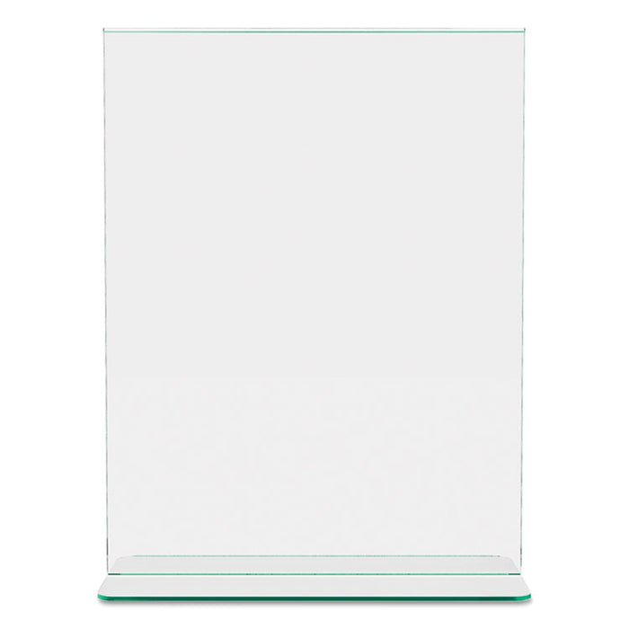 Superior Image Premium Green Edge Sign Holders, 8 1/2 x 11 Insert, Clear/Green